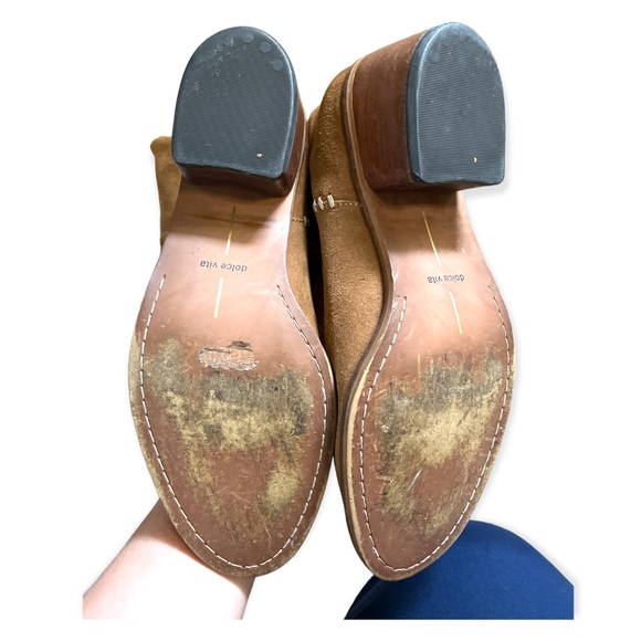 DOLCE VITA suede boots size 10 in dark tan - Picture 4 of 7